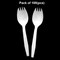 Durable White Plastic Spoon and Fork Combo - 5.5" Heavy Duty Party Tool | Raheev®